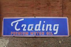 Trading Motor Oil Enamel Advertising Sign 