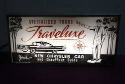Traveluxe Tour Agent Advertising Light Box New Chrysler Car 