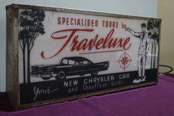 Traveluxe Tour Agent Advertising Light Box New Chrysler Car 