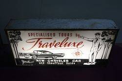 Traveluxe Tour Agent Advertising Light Box New Chrysler Car 