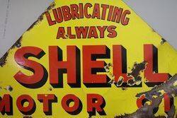 Tri Shell Enamel Advertising Sign 