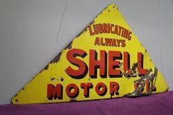 Tri Shell Enamel Advertising Sign 