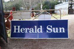 Two Herald Sun Advertising Tin Sign  