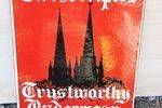 Two Steeples Trustworthy Underwear Double Sided Enamel Sign