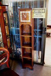 Unusual Art Deco Oak BookcaseClock 