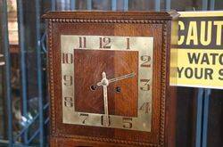 Unusual Art Deco Oak BookcaseClock 