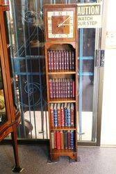 Unusual Art Deco Oak Bookcase Clock 