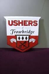 Ushers Trowbridge Pub Advertising Enamel Sign 