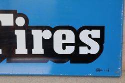 V10 Kleber Tires Aluminum French Advertising Sign  