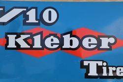 V10 Kleber Tires Aluminum french Advertising Sign  