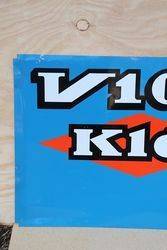 V10 Kleber Tires Aluminum french Advertising Sign  