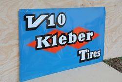 V10 Kleber Tires Aluminum french Advertising Sign  