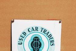 VACC Used Car Traders Enamel Advertising Sign