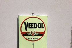 Veedol Oil Enamel Advertising Thermometer