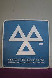 Vehicle Testing Station Aluminum Advertisements Sign 