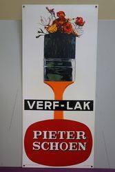 VerfLak Pieter Schoen Tin Advertising Sign 
