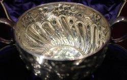 Victorian 2Handled Embossed Porringer London 1899