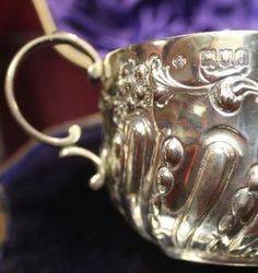 Victorian 2Handled Embossed Porringer London 1899