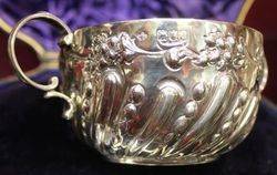 Victorian 2Handled Embossed Porringer London 1899