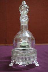 Victorian 2 Bottle Oil + Vinegar Glass Cruet 