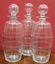 Victorian 3Bottle Tantalus on SilverPlated Stand