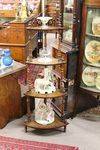 Victorian 4 Tier Walnut Corner Wot Not C1880