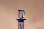 Victorian Blue Overlay Glass Decanter
