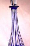 Victorian Blue Overlay Glass Decanter