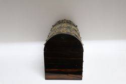 Victorian Brass Bound Coromandel Stationary Box 