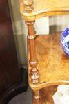 Victorian Burr Walnut Inlaid 3 Tier Wot Not English C1870