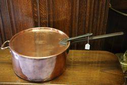 Victorian Copper Saucepan + Lid 