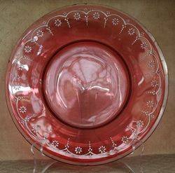 Victorian Cut Glass Plate 