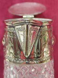 Victorian Cut Glass Silverplated Claret Jug