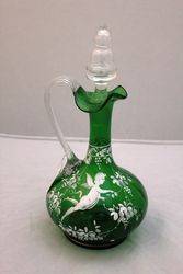 Victorian Green Glass Decanter