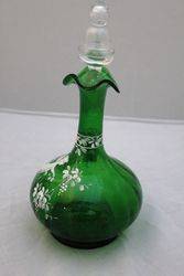 Victorian Green Glass Decanter