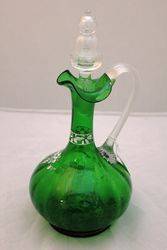 Victorian Green Glass Decanter