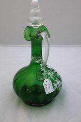 Victorian Green Glass Decanter