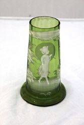 Victorian Green Glass Vase