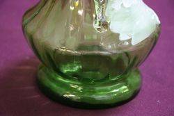 Victorian Green Mary Gregory Vase  