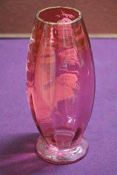 Victorian Green Mary Gregory Vase  