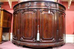 Victorian Half Round Mahogany Sideboard