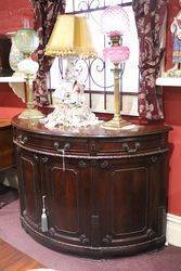 Victorian Half Round Mahogany Sideboard