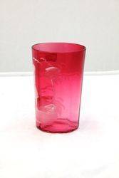 Victorian Mary Gregory Ruby Glass Glass