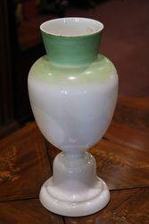 Victorian Milk Glass Hand Decorated Vase 