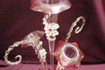 Victorian Ruby Glass 3 Trumpet Epergne