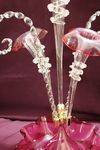 Victorian Ruby Glass 3 Trumpet Epergne