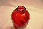 Victorian Ruby Glass Mary Gregory Vase