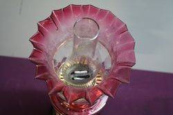 Victorian Ruby Glass Oil Lamp 