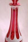 Victorian Ruby Overlay Glass Decanter 