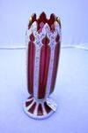 Victorian Ruby Overlay Glass Vase